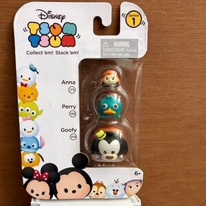 Disney Tsum Tsum Stackable Plush Set - Blue, Black, Orange